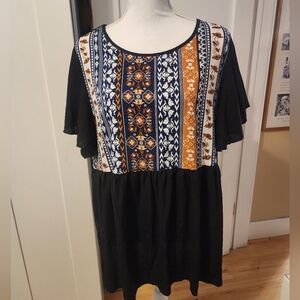SHEIN Women's Geo Print Smock Tunic NWOT